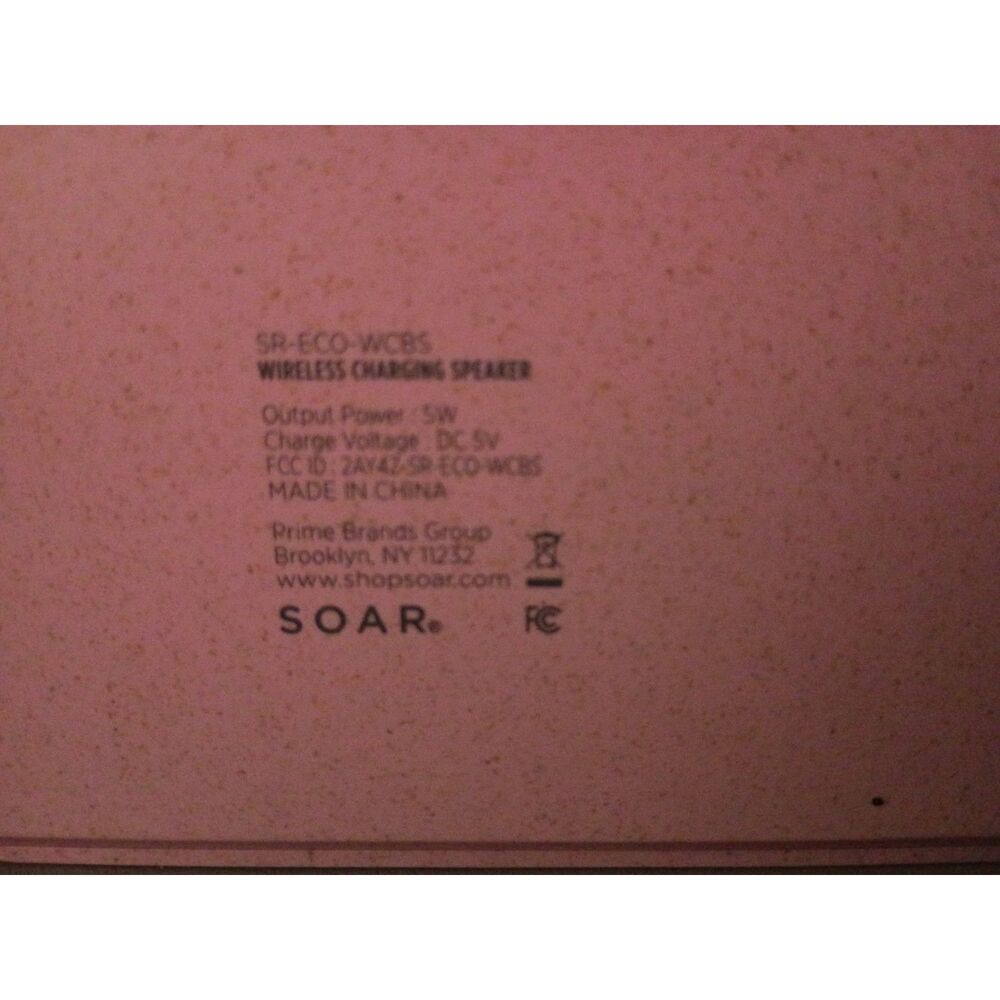 SOAR ECO Bluetooth Pink Speaker & Wireless Charger - Picture 7 of 7